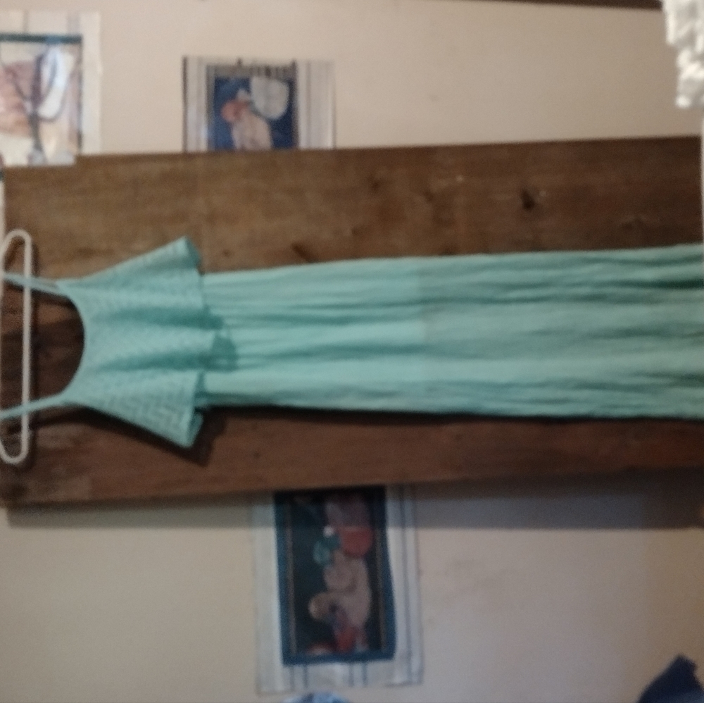 Mint Green Maxi Dress by Tricia Size small
